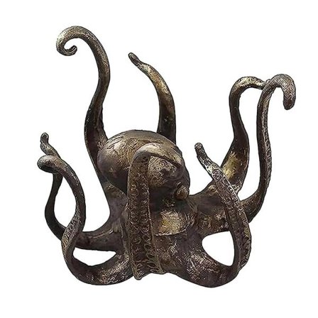 Blæksprutte Kaffekopholder, Retro Stil Resin Blæksprutte Kopstativ, Krus Træ Til Bordpladen, Smykker Ha