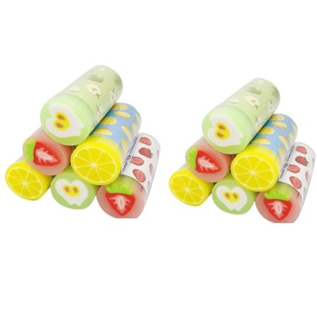 Frugt Blyantsviskere, 12 pakke Søde Visker Cylindrisk Formet Kawaii Visker