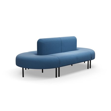 Sofa VARIETY, geschlossener Schwung, Stoff Pod CS, blau