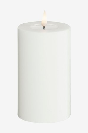 DeluxeHomeart - LED-søylelys 7,5x12,5 cm - Hvit - Lys - Fra Homeroom