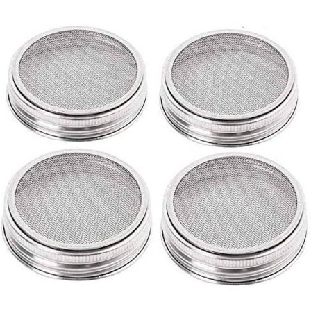 4-pak rustfri stål spireglas lågsæt for fremragende ventilation