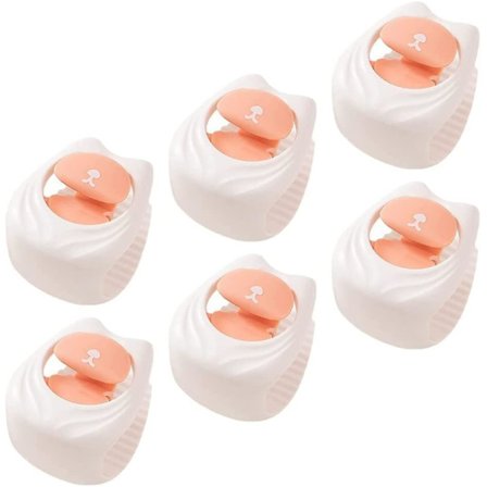 6 st nålfria täckesfästen, duntäcke-klämmor, halkfria lakanhållare, fixeringsfästen, gripare, klor, quilthållare