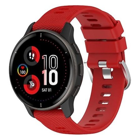 För Garmin Venu 2plus 20mm Cross Textured Silicone Watch Band