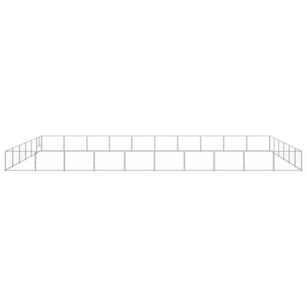 Vidaxl Hundgård Silver 60 M² Stål Silver