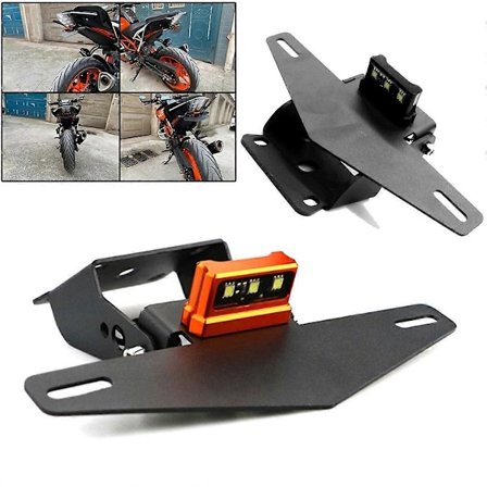 Sopii KTM DUKE 125 200 250 390 -moottoripyörään, jossa on kevyt rekisterikilven kehys, lyhyt takarekisterikilpi