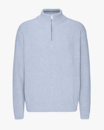 Merino Quarter Zip - Polar Blue S