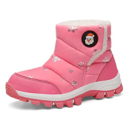 Vinterstøvler til børn, varme ankelstøvler, skridsikre vintersko til drenge og piger Dw013 Pink