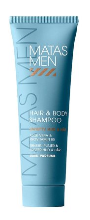 3 for 2 - Matas Striber Men Hair & Body Shampoo til Sensitiv Hud Uden Parfume 50 ml, Skincare, Hår, Shampoo