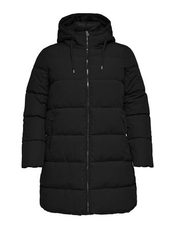 Carnewdolly Long Puffer Coat Otw Foret Jakke Black ONLY Carmakoma
