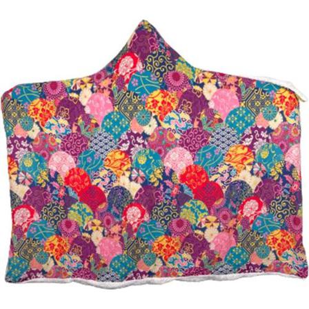Plush Filt Pläd Med Blommor Och Mönster Ca 190 Cm X Ca 150 Cm Multifärg One Size