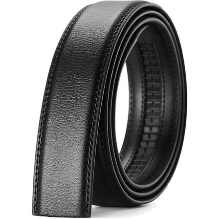 Herrebelte 35mm Lær uten Spenne, Automatisk Ratchet uten Spenne