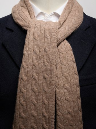 John Henric Men's Mittelbrauner Schal Size Onesize