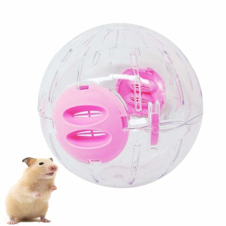 Hamsterbold - Klar plastik sportsbold til hamsterløb - Træningsbold med stativ - Lille kæledyr gnaver marsvin mus