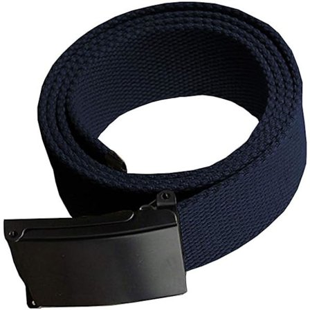 Trimming Shop Unisex Webbing Bælte Webbet Canvas Rem Metal Flip Lukning Spænde Justerbar Army Stil Talje Bånd Udendørs Utility Wear 120cm