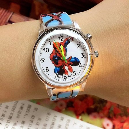 Marvel Spider-Man Børne Quartz Ur Analog & Digital Design Blinkende Lys Ur Gave & Fest Favorit Til Drenge Og Piger