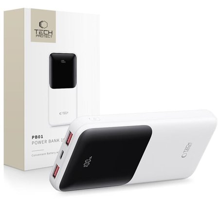 Powerbank Tech-Protect PB01 10000mAh 22,5W - vit