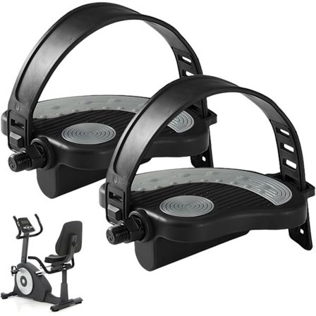 Stykker Treningssykkelpedaler, 9/16 Stasjonære Sykkelpedaler, Treningssykkel Dynamometer Spinningsykkelpedal