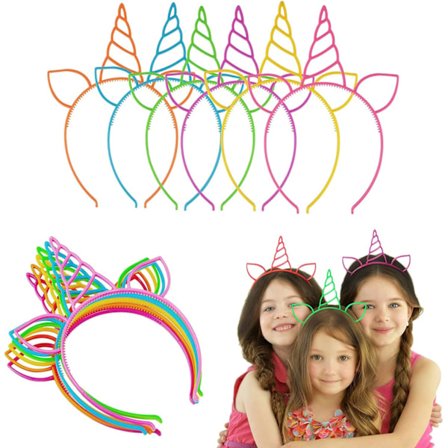 Efterårshoved Unicorn Girl, 12 stk. Unicorn Hovedbånd til piger, børn, Unicorn, Fødselsdagsfest, Hat, Unicorn, Horn Hovedbånd