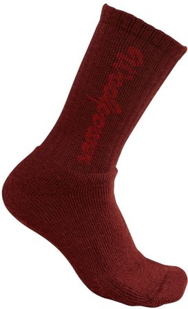 Woolpower Kids Socks Classic Logo 400 Rust Red - Woolpower