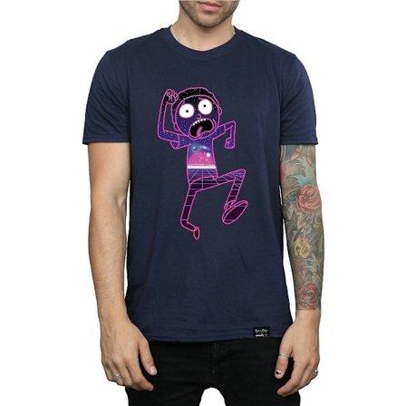 Rick And Morty Herr Multiverse Run Bomull T-shirt S Svart