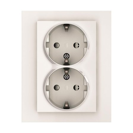 Elko Plus 2-V MJ Stikkontakt hvit, 2-veis jordet, Strømbrytere & vegguttak