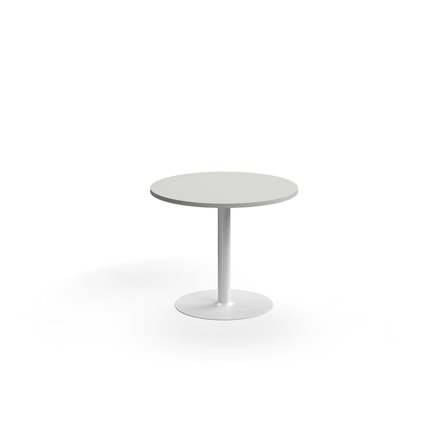 Stół VERTICUS, Ø900x720 mm, jasnoszary/biały