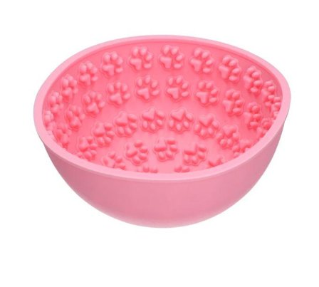 Holland Animal Care Eat Slow Live Longer Wobble Skål - Rosa