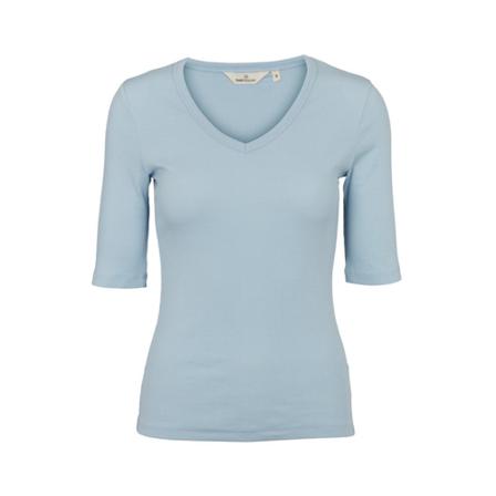 Basic Apparel Ludmilla V-Neck Blå, Dame T-shirts