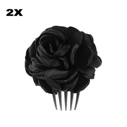 Flower Hiuskammat Naisten Barrette MUSTA