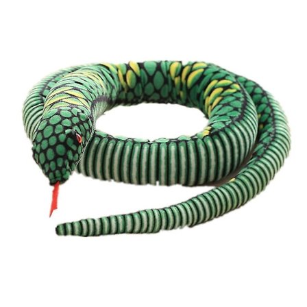 9 fot Boa Figurine Slange Plysj Fylt Dyr Plysj Leke (Grønn)