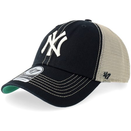 47 Brand - MLB - Black - trucker - Cap - New York Yankees Trawler Clean Up Black Trucker - Hatstore