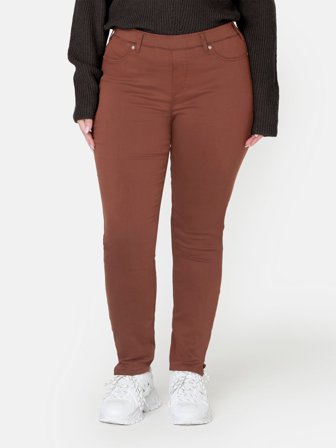 CISO - Sofia 7/8 Bukser - Brun - Curvy Slim Fit / Elastik i Taljen