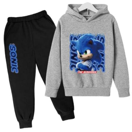 Barn Tenåringer Sonic The Hedgehog Hoodie Pullover Joggedress grey 7-8 years old/130cm
