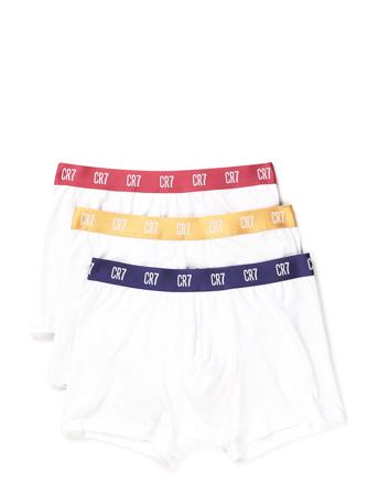 Cr7 Basic, Trunk, 3-Pack Bokserit Valkoinen CR7