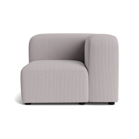 Milo hjørnemodul, højrevendt - Lincoln Lysegrå - 100x100x72 - Sofa