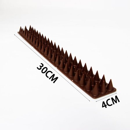 Duespik i plast för balkong, 10 st, brun