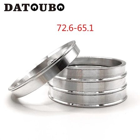 4 stk. Aluminiums Bilhjul Nav Sentriske Ringer 72.6-64.1 nav sentriske ringer, OD = 72.6mm og ID=66.6mm Navringer. 72.6 til 54.1