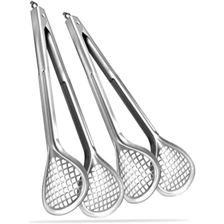 2-pack BBQ-tänger Multifunctional Kitchen Tongs for Cooking, Grilling, Barbeque - Food Grade Stainless Steel Grill Tongs