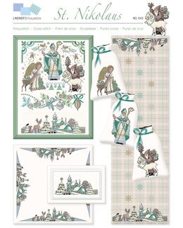 Korsstingmønster Blå Jul - Lindner's Kreuzstiche