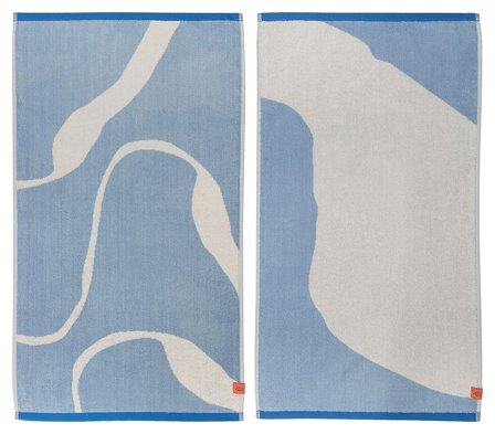 Mette Ditmer Towel Light Blue / Off-White 2-Pack, Tøj & Bolig, Boligtekstiler, Håndklæder