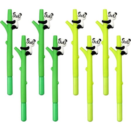 8 kpl Panda-geelikyniä mustalla musteella, 0,5 mm Kawaii Panda -geelikyniä,