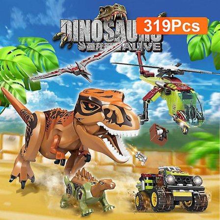 Jurassic Dinosaur T-rex Kuorma-auto Malli Rakennuspalikat Indominus Rex Dino World Setti Figuurien Kanssa Tiilet Tee-se-itse Lelut Lapsille Aikuisille
