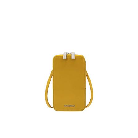 Coccinelle, Flor Shiny Calf Wallet Żółty, Kobieta, Rozmiar: ONE Size
