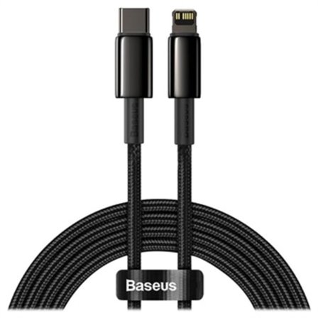 Baseus Tungsten Gold USB-C / Lightning Kabel 20W - 2m - Svart