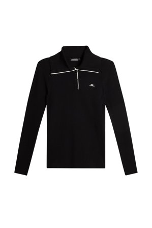 J.Lindeberg - Golf - Leonie Knitted Shirt - Svart - Kvinna - XS