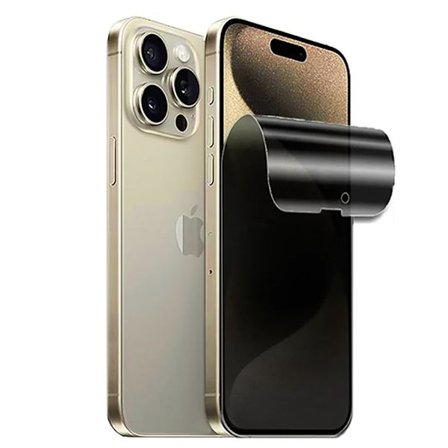 iPhone 15 Pro Max - 3-Pack Ceramic Skärmskydd 2.5D Svart Anti Spy