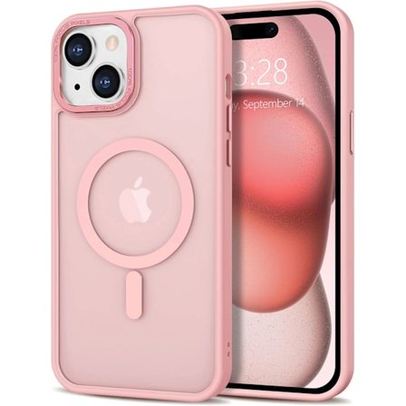 iPhone 14 Skal - Magsafe Frostat Skal – Rosa