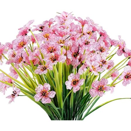 Kunstige fioler blomster, 6 stk - 16*35 cm (Rosa) av Blommor i