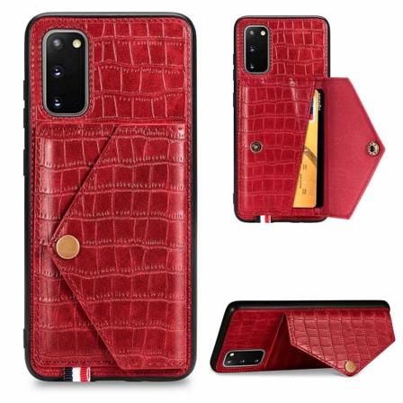 Samsung Galaxy S20 - Cover med kortholder Red Röd