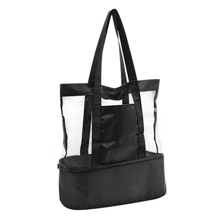 Højkapacitets dobbeltlags isolerede mesh picnic tasker letvægts foldbare til strandrejser